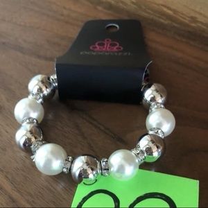 Paparazzi Silver and Imitation Pearl Bracelet ..